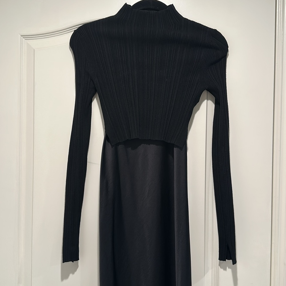 All saints silk dress with sweater